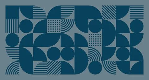 Dark Blue Geometric Pattern with Line Details Stock Illustration