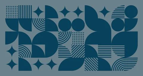 Dark Blue Geometric Pattern with Line Details Stock Illustration