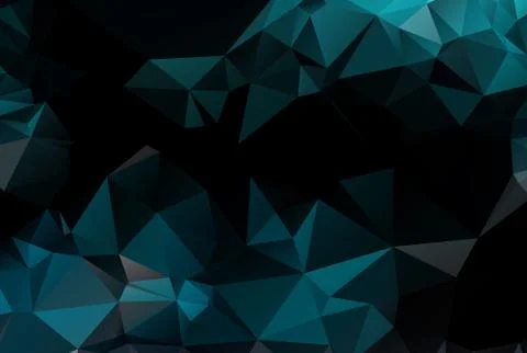 Dark blue geometric rumpled triangular low poly origami style gradient illust Stock Illustration