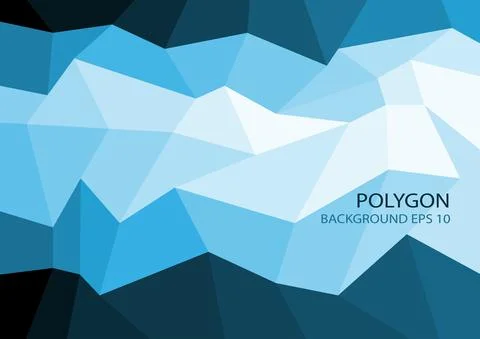 Dark blue geometric rumpled triangular low poly style gradient illustration g Stock Illustration