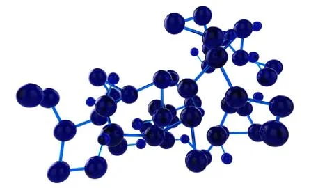 Dark blue glass balls interconnected Stock Illustration