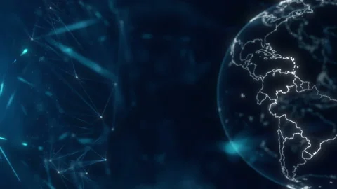 Dark Blue Globe Structure Stock Footage 178915031