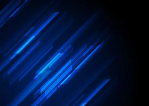 Dark blue glossy glowing geometric tech background Stock Illustration