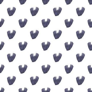 Dark blue gloves seamless pattern for winter clothing Stock Illustration