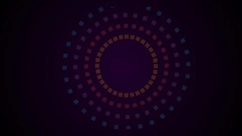 Dark blue glowing concentric polygon loop Stock-Footage 345469919