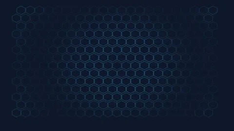 Dark blue glowing geometric honeycomb pattern on a textured background Stock-Footage 336263286