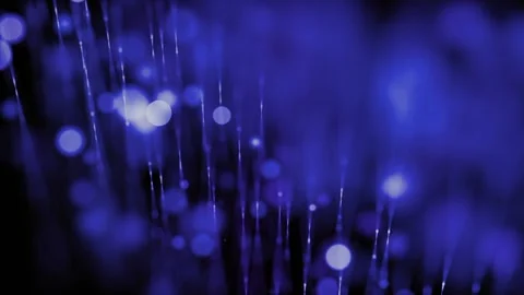 Dark Blue Glowing Particles Bokeh Effect Loop Stock-Footage 229480190