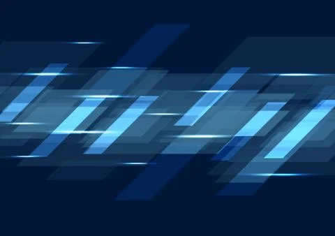 Dark blue glowing tech geometric background Illustrazione stock