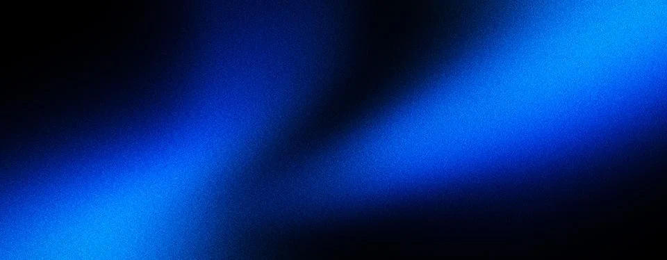 Dark Blue Gradient Abstract Background with Soft Waves and Grain Illustrazione stock
