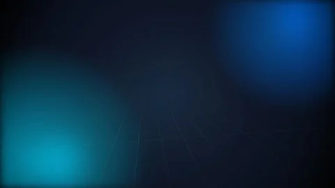 Dark blue gradient backdrop with a perspective grid floor receding into the.. Stock Footage 345538303