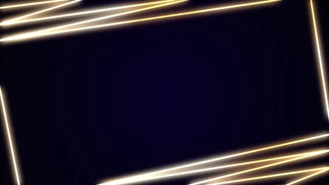 Dark blue gradient background with glowing golden iridescent thread chaotically Stock Footage 284373430