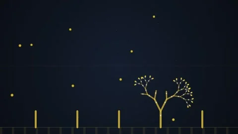 Dark Blue Gradient Background with Subtle Light Streaks and Two Distant Light Stock Footage 346661350