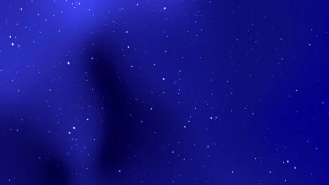 Dark blue gradient with bright star in night sky background Stock Footage 316039321