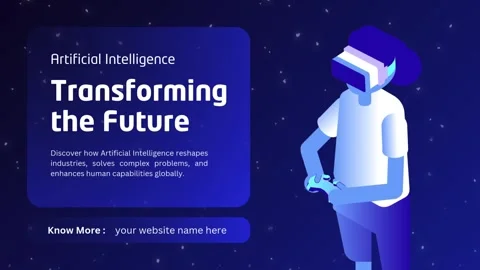 Dark Blue Gradient Modern Artificial Intelligence Video Stock Footage 317880322