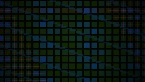 Dark blue green pixel grid background. Stock Footage 335106970
