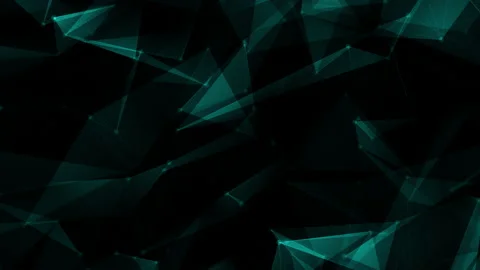 Dark Blue Green plexus low polygon loop motion Видео 155987061