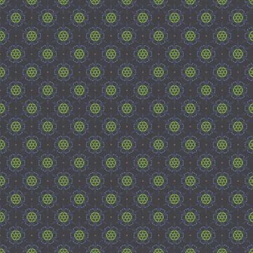 Dark Blue Green Seamless Pattern Oriental Style Vector Illustration Illustrazione stock