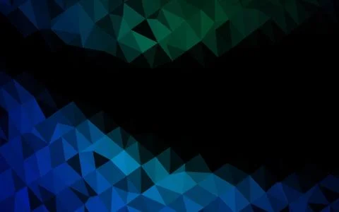 Dark Blue, Green vector abstract mosaic pattern. Illustrazione stock