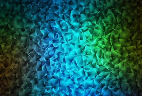 Dark Blue, Green vector abstract polygonal pattern. Stock Illustration