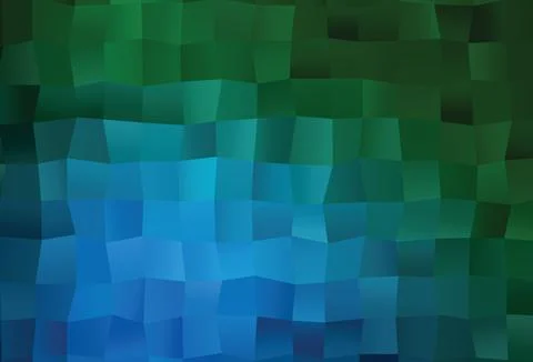 Dark Blue, Green vector abstract polygonal cover. Stock Illustration