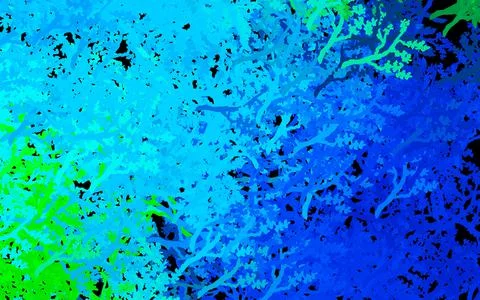 Dark Blue, Green vector abstract backdrop with trees, branches. Stock Illustration