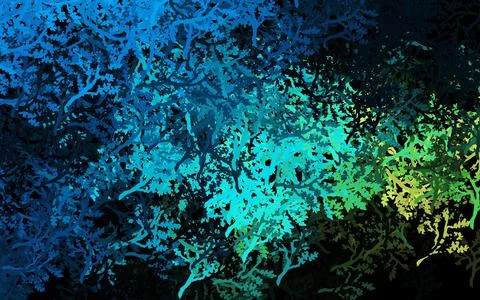 Dark Blue, Green vector abstract pattern with trees, branches. イラスト素材