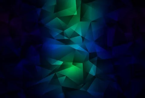 Dark Blue, Green vector abstract mosaic backdrop. Stock Illustration