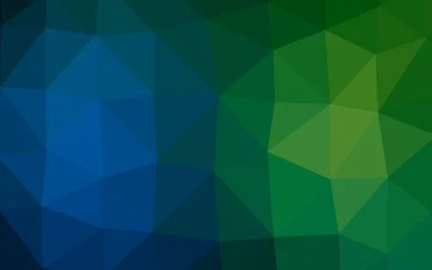 Dark Blue, Green vector abstract mosaic pattern. 스톡 일러스트