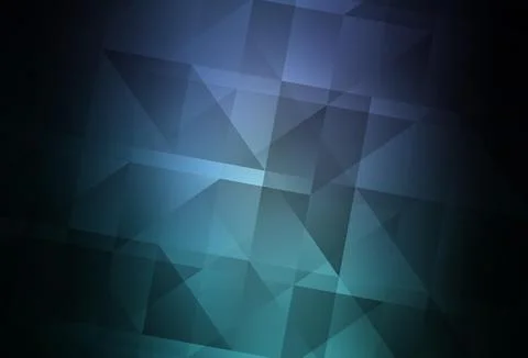 Dark Blue, Green vector abstract mosaic background. Stock Illustration