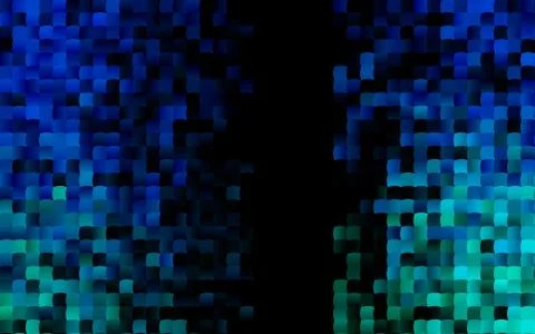 Dark Blue, Green vector backdrop with rectangles, squares. Stock Illustration