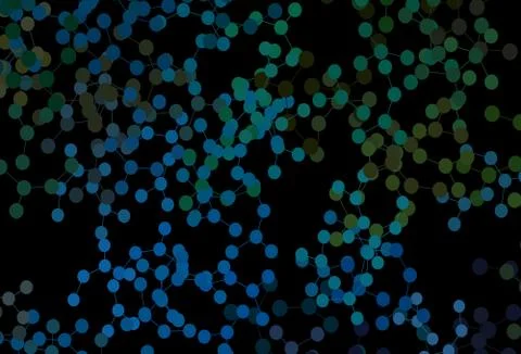 Dark Blue, Green vector backdrop with artificial intelligence data. 스톡 일러스트