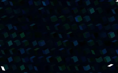 Dark Blue, Green vector backdrop with rhombus. Stock Illustration