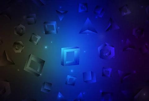 Dark Blue, Green vector backdrop with lines, rhombus. Illustrazione stock