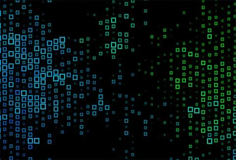 Dark Blue, Green vector background with rectangles. Ilustración de archivo