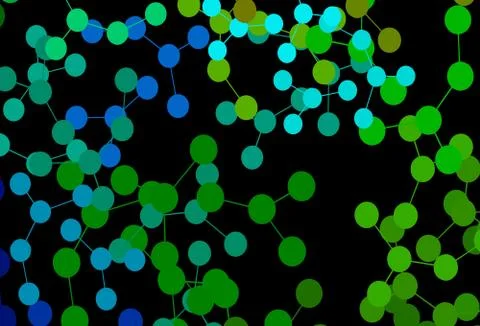 Dark Blue, Green vector background with forms of artificial intelligence. Stock Illustration