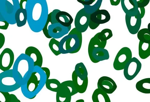 Dark Blue, Green vector background with bubbles. Stock Illustration