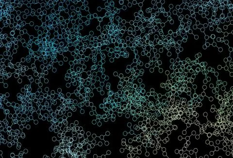 Dark Blue, Green vector background with forms of artificial intelligence. Ilustración de archivo