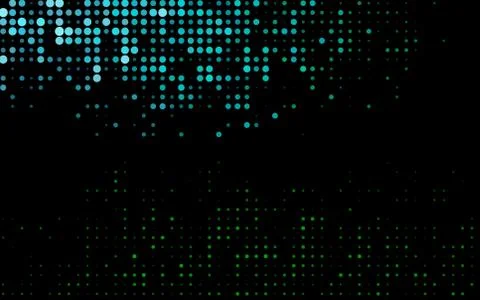 Dark Blue, Green vector background with bubbles. Stock Illustration