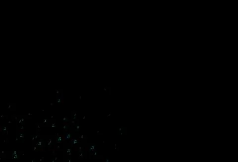 Dark Blue, Green vector background with music symbols. イラスト素材