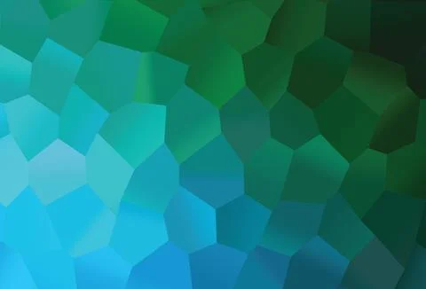 Dark Blue, Green vector background with hexagons. Stock Illustration