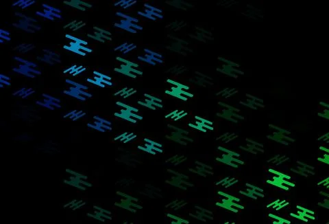 Dark Blue, Green vector background with straight lines. Stock Illustration