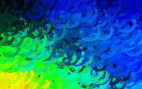 Dark Blue, Green vector background with bent lines. Illustrazione stock
