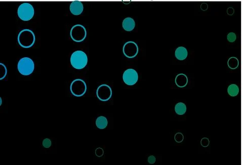 Dark Blue, Green vector background with bubbles. 스톡 일러스트