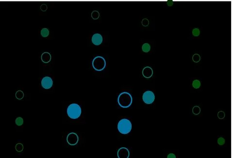 Dark Blue, Green vector background with bubbles. Stock Illustration