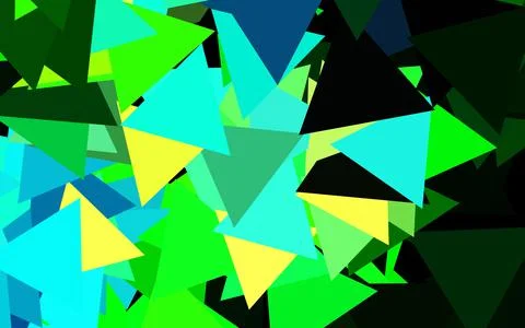 Dark Blue, Green vector background with triangles. Stock Illustration