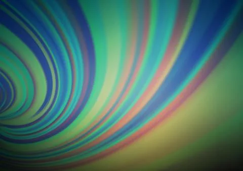 Dark Blue, Green vector blurred shine abstract pattern. イラスト素材