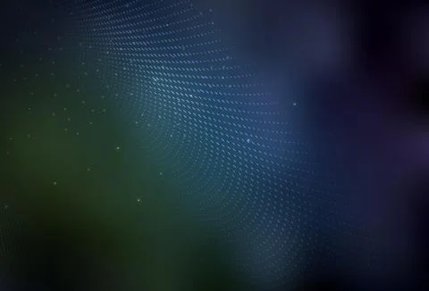 Dark Blue, Green vector Blurred bubbles on abstract background with colorful  Illustrazione stock
