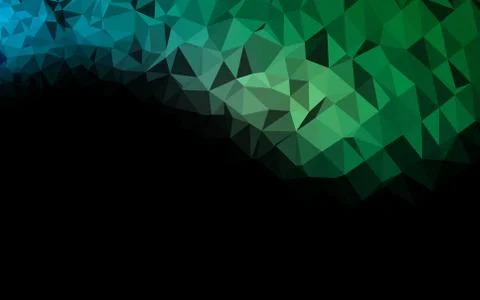 Dark Blue, Green vector blurry triangle pattern. Stock Illustration