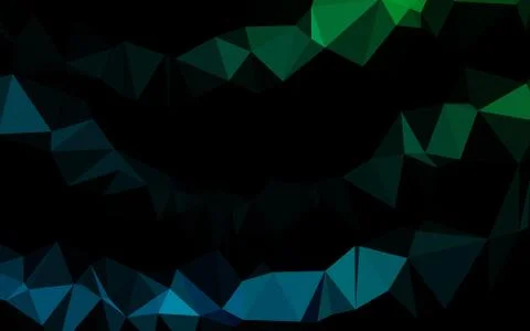 Dark Blue, Green vector blurry triangle pattern. Stock Illustration