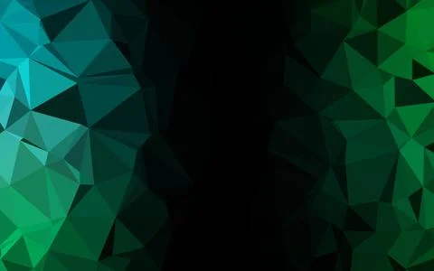 Dark Blue, Green vector blurry triangle pattern. Illustrazione stock